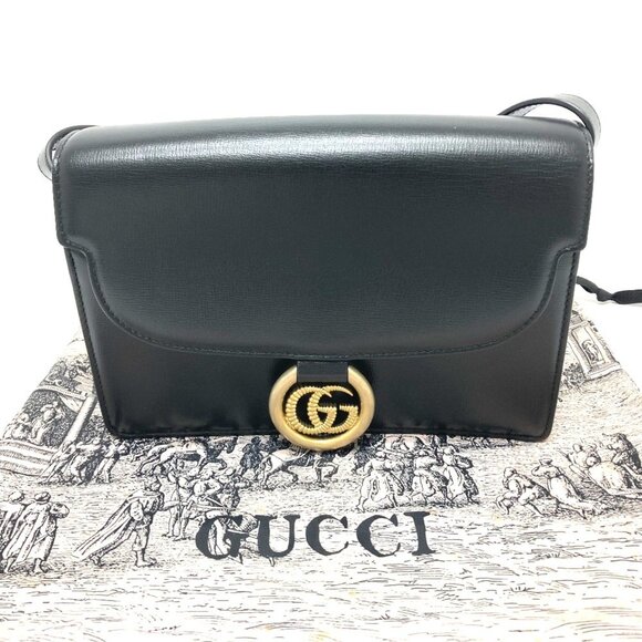 GUCCI Black GG Marmont Shoulder Bag - Picture 12 of 13